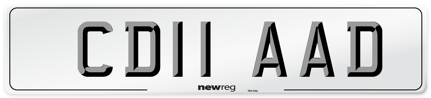 CD11 AAD Number Plate from New Reg